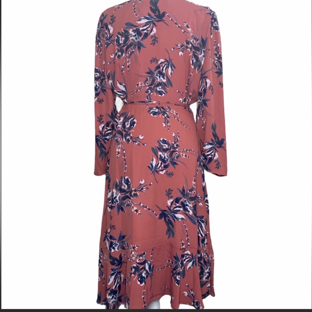 Charles Henry wrap dress Floral Pink L - Picture 5 of 5